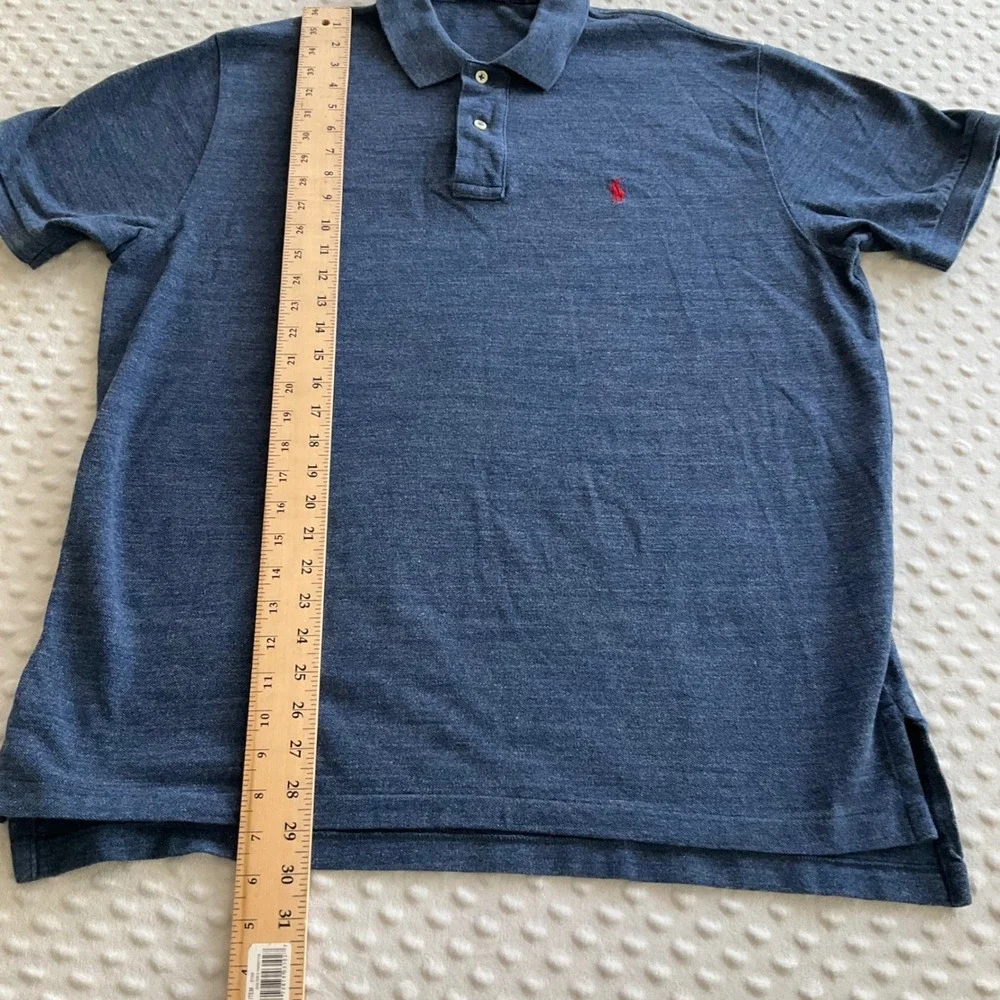 Polo‎ Ralph Lauren Polo Preppy Shirt Mens XL Blue Cotton Short Sleeve Pony Logo